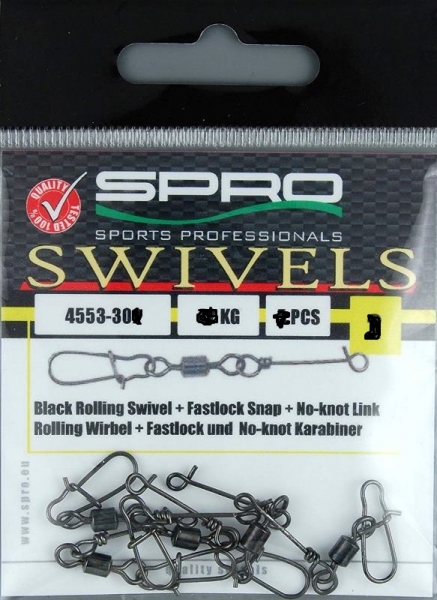 Spro Rolling Wirbel mit Fast Lock Snap und No Knot